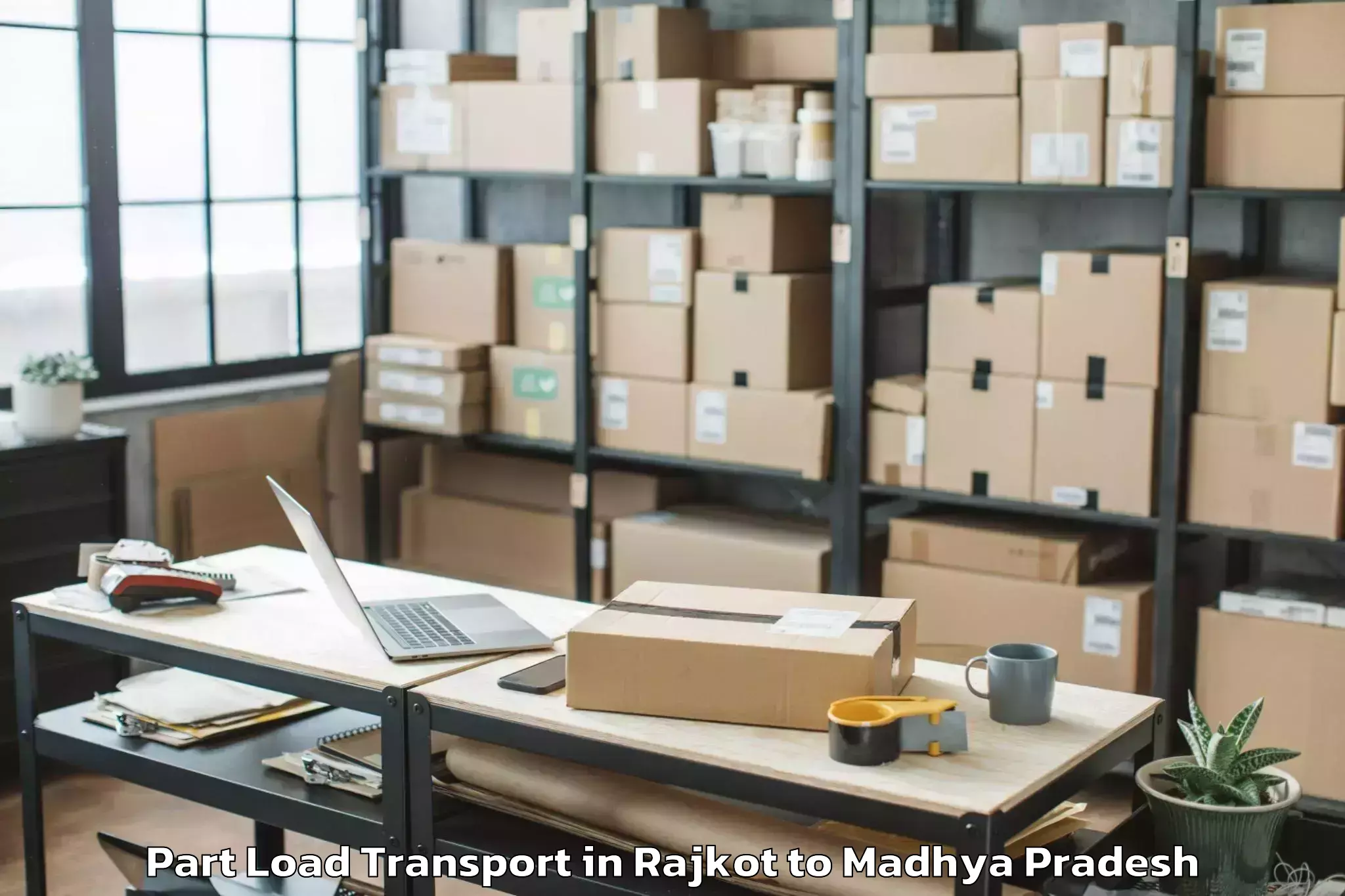 Hassle-Free Rajkot to Raghogarh Vijaypur Part Load Transport